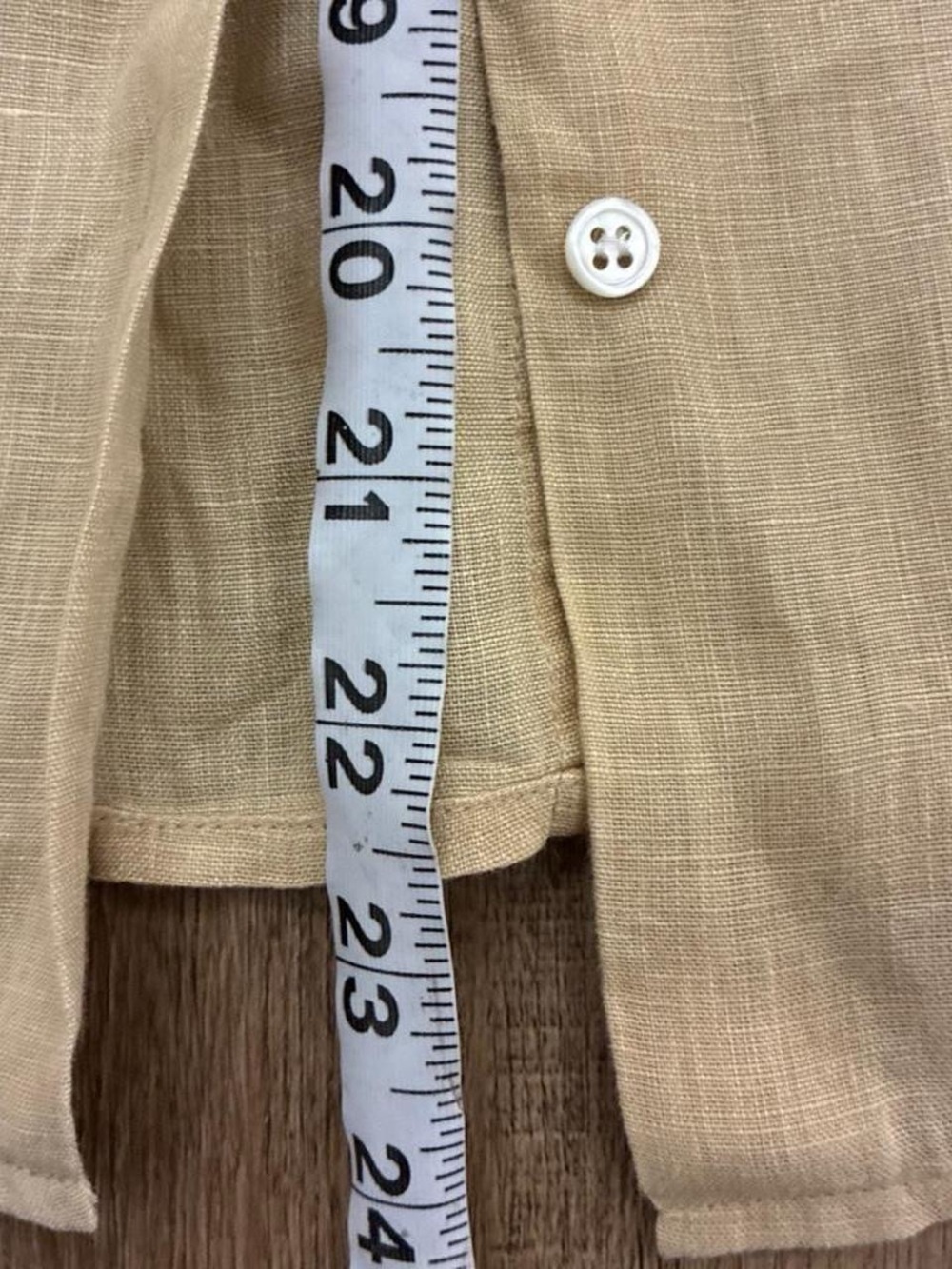Brooks Brothers Irish Linen Beige Button Up Shirt Women’s Small Coastal - Picture 6 of 6